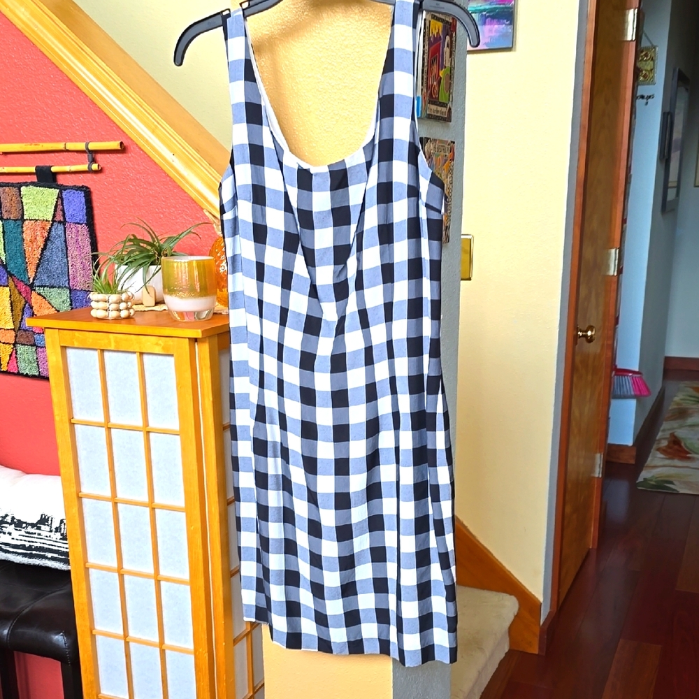 NWT Parallel black & white buffalo check sleeveless dress size 8